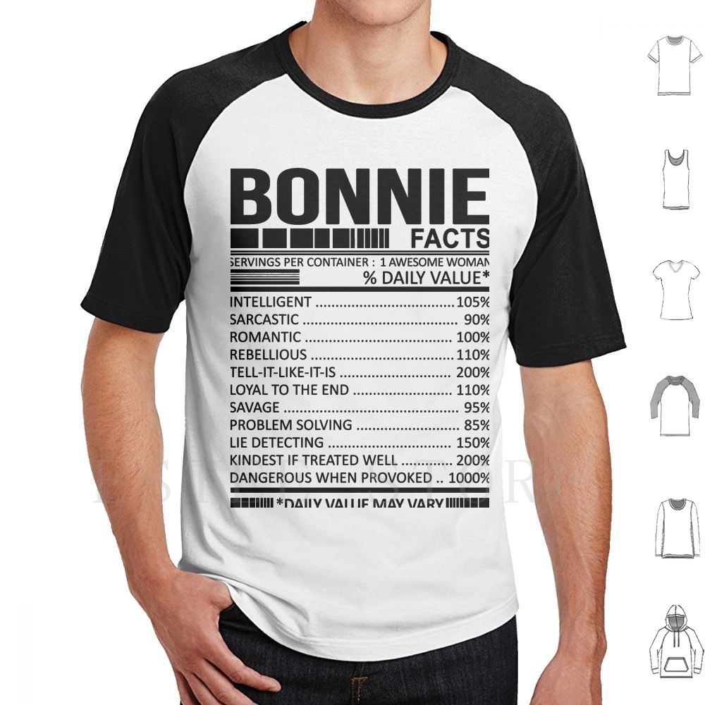 Nutrition & Fitness Class - Bonnie Nutrition Facts T Shirt Men