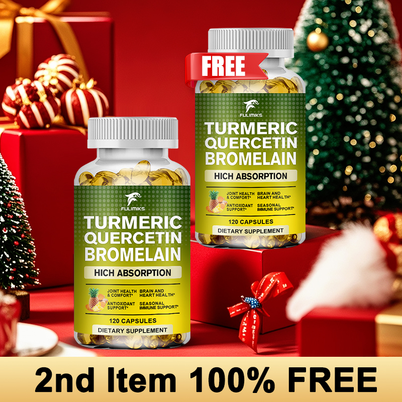 Turmeric Curcumin Capsule - Turmeric Quercetin Bromelain Capsules, with Black