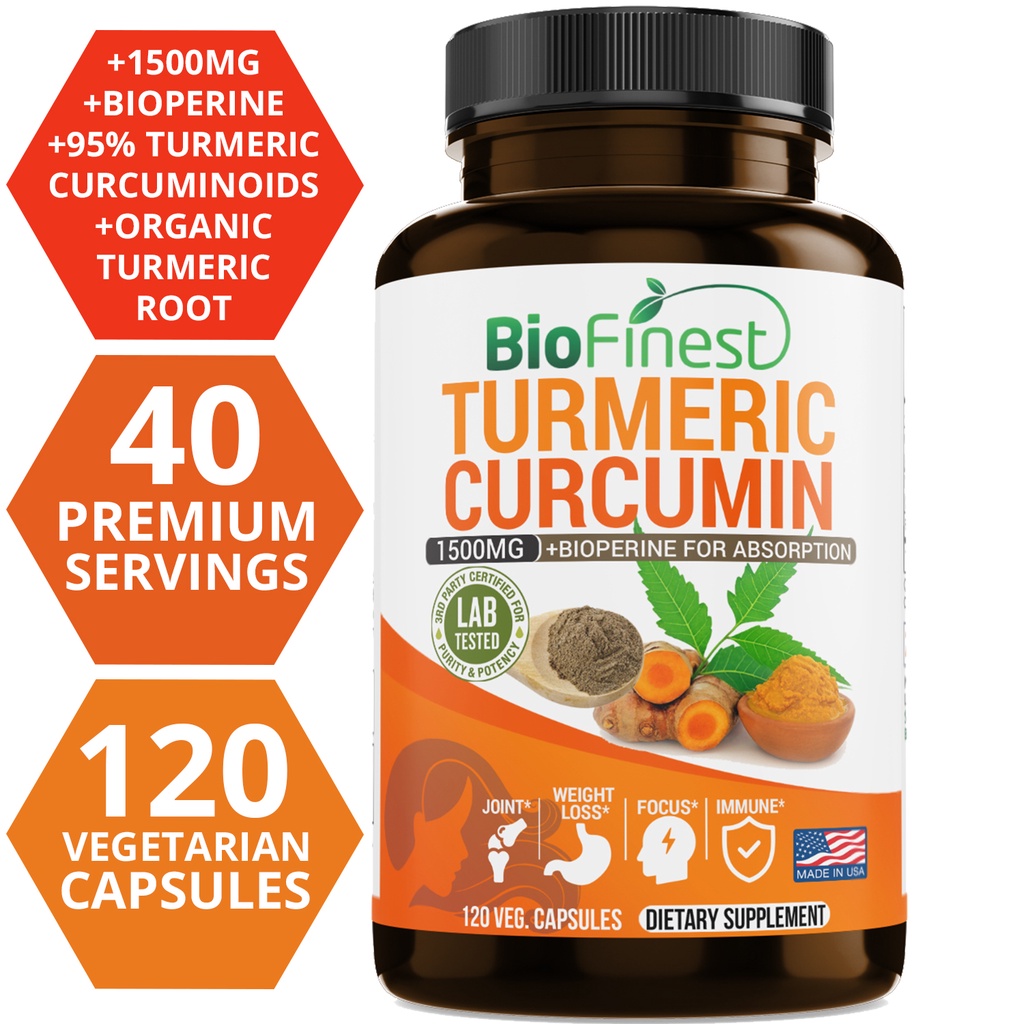 Biofinest Curcumin 1500 Mg 95% - Turmeric Curcumin Capsule avaliação e preço