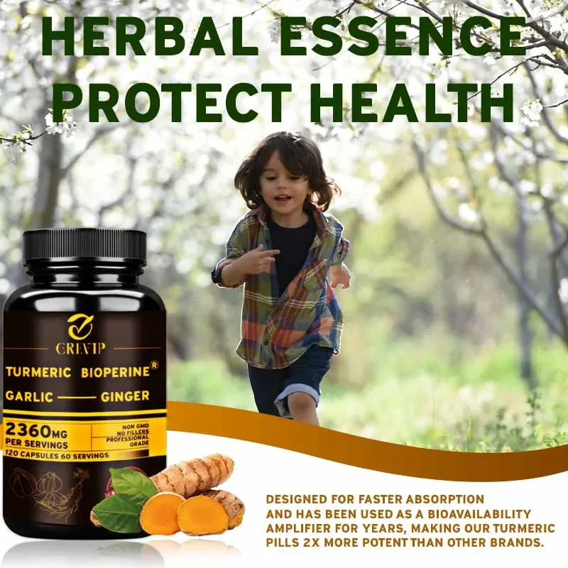4-in-1 Turmeric Ginger Supplem - Turmeric Curcumin Capsule avaliação e preço