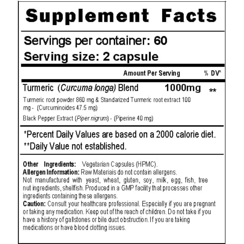 Turmeric Capsules 1000mg Conta - Turmeric Curcumin Capsule avaliação e preço