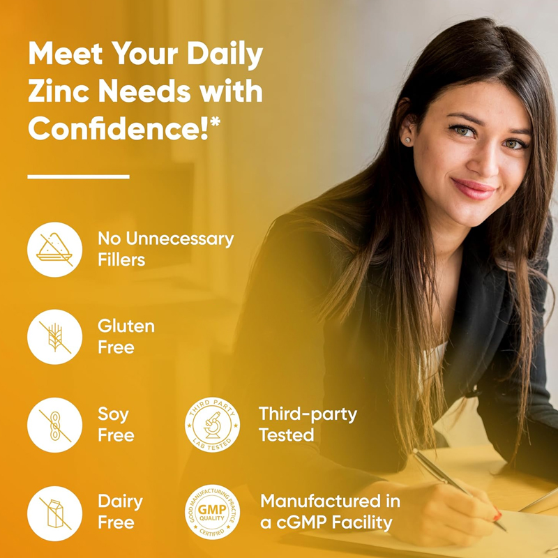 Premium  Pure Zinc Capsules 50 - Zinc Supplement 50Mg avaliação e preço