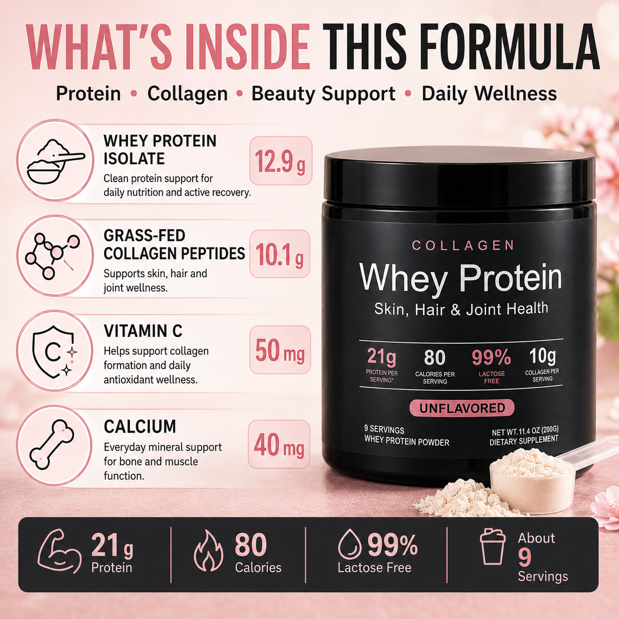 Collagen Whey Protein Powder 2 - Fitness With Nutrition avaliação e preço