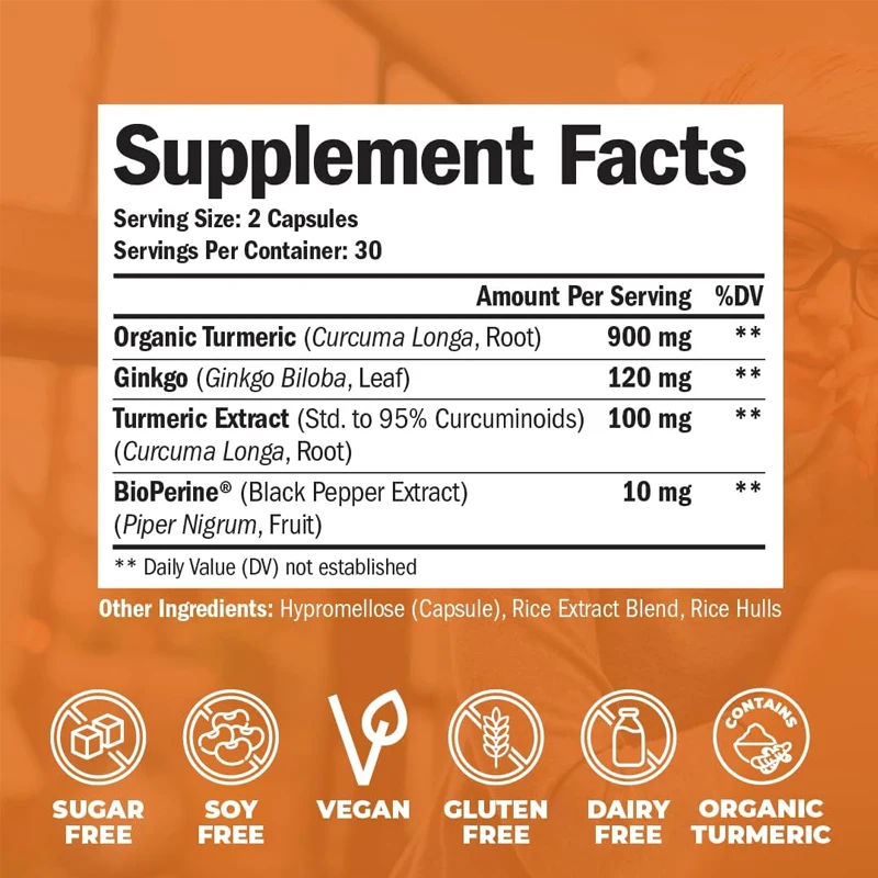 Organic Turmeric Curcumin Supp - Turmeric Curcumin Capsule avaliação e preço