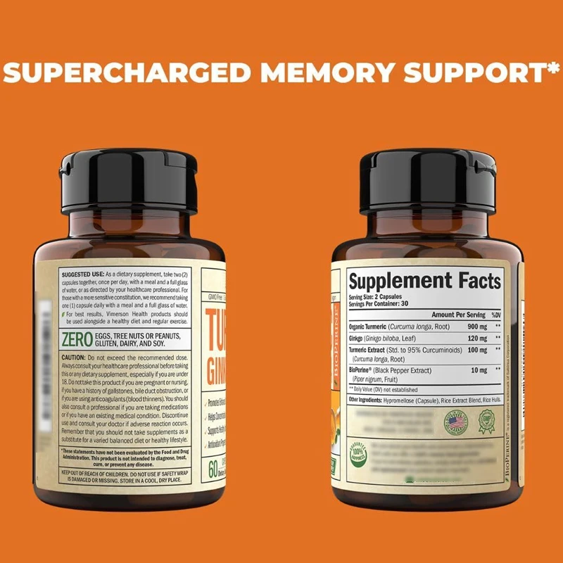 Organic Turmeric Curcumin Supp - Turmeric Curcumin Capsule avaliação e preço