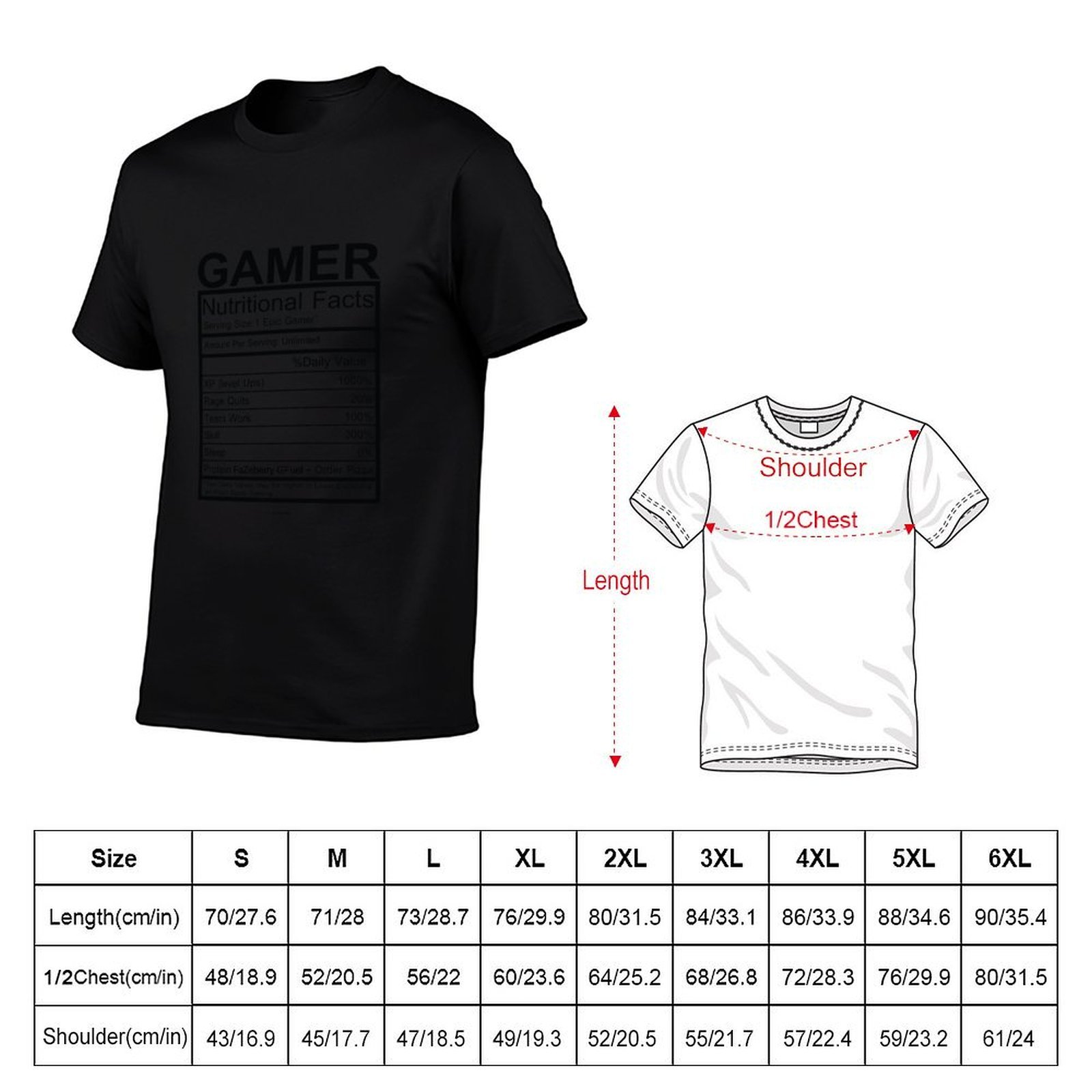 Gamer Nutritional Facts Chart  - Fitness With Nutrition avaliação e preço