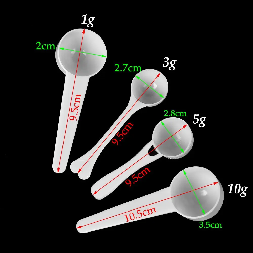10PCS 1/3/5/10g Measuring Spoo - Whey Protein Isolate avaliação e preço