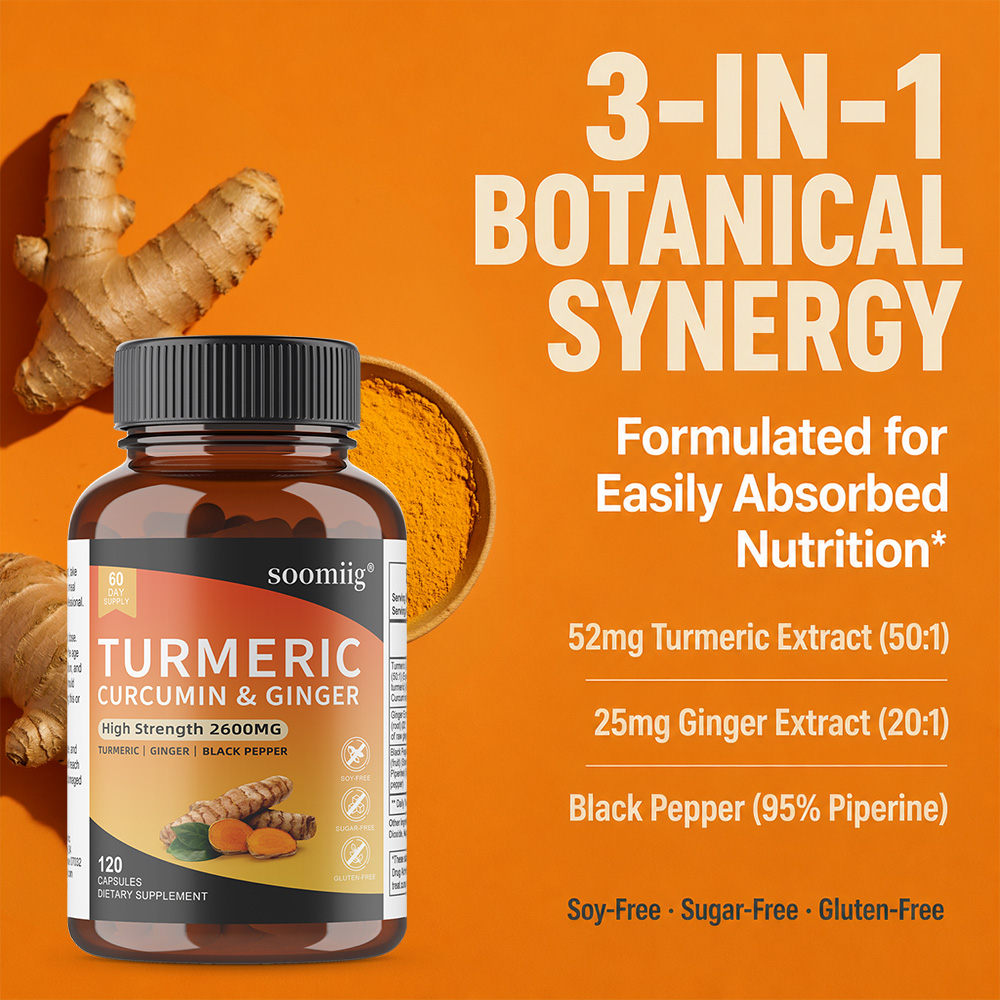 Turmeric Ginger & Black Pepper - Turmeric Curcumin Capsule avaliação e preço