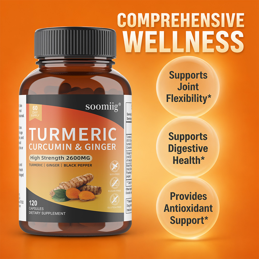 Turmeric Ginger & Black Pepper - Turmeric Curcumin Capsule avaliação e preço