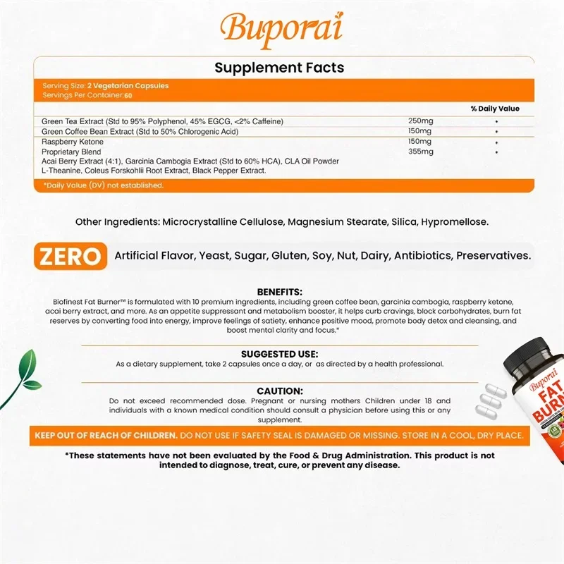 Fat Burner Capsules - Antioxid - Green Tea Extract Fat avaliação e preço