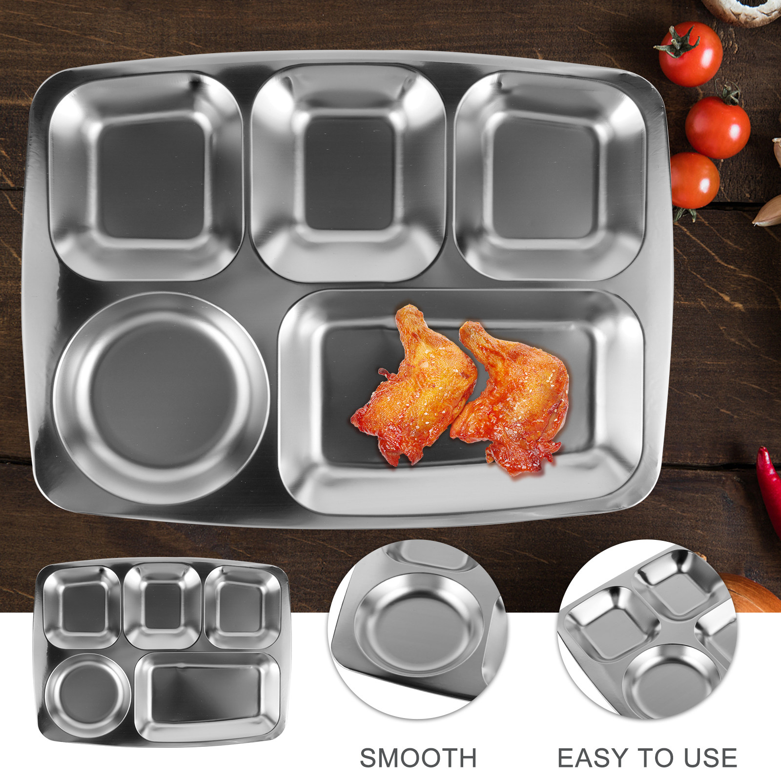 Stainless Steel Divided Food P - Nutrition & Fitness Class avaliação e preço