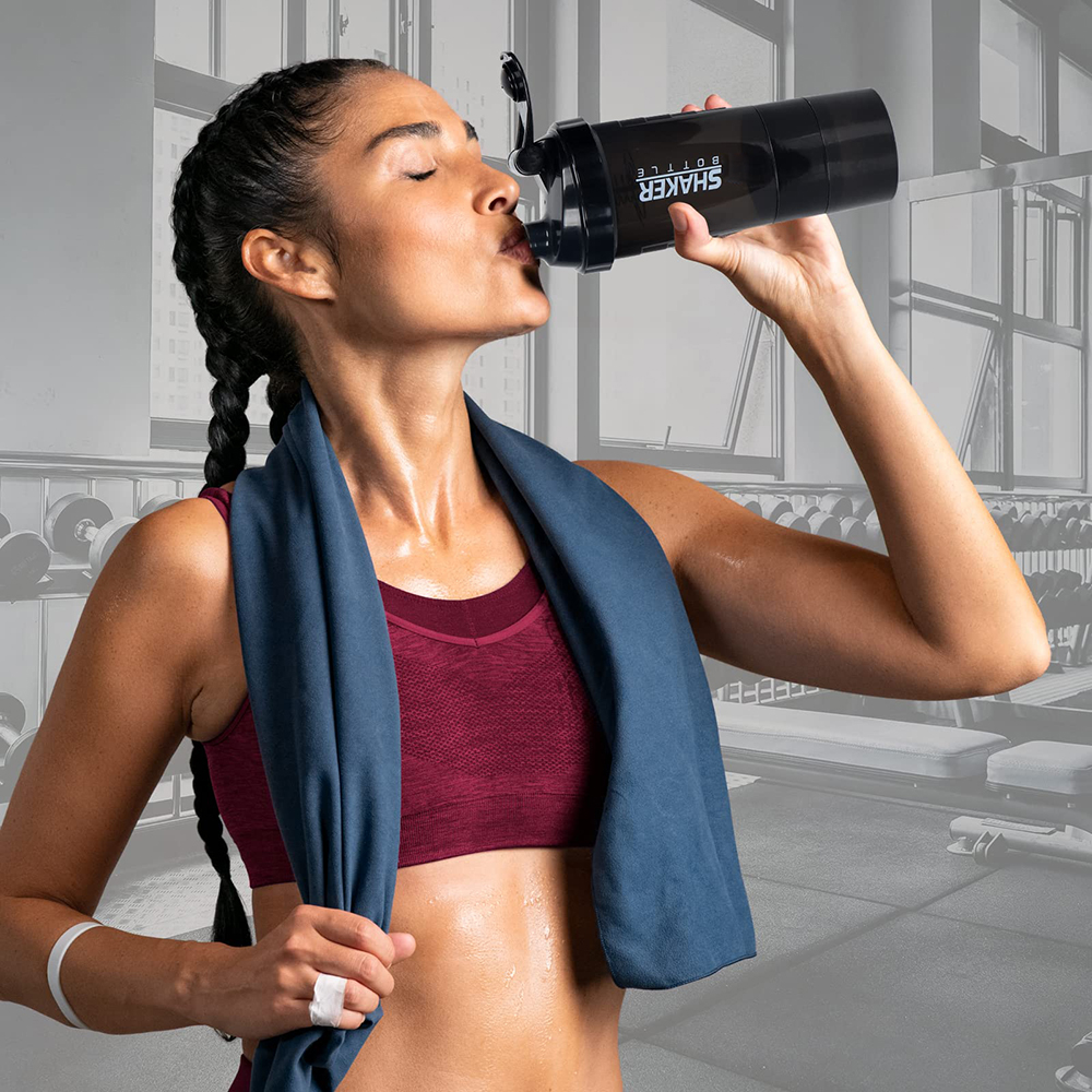 3 Layers Shaker Protein Bottle - Whey Protein Isolate avaliação e preço