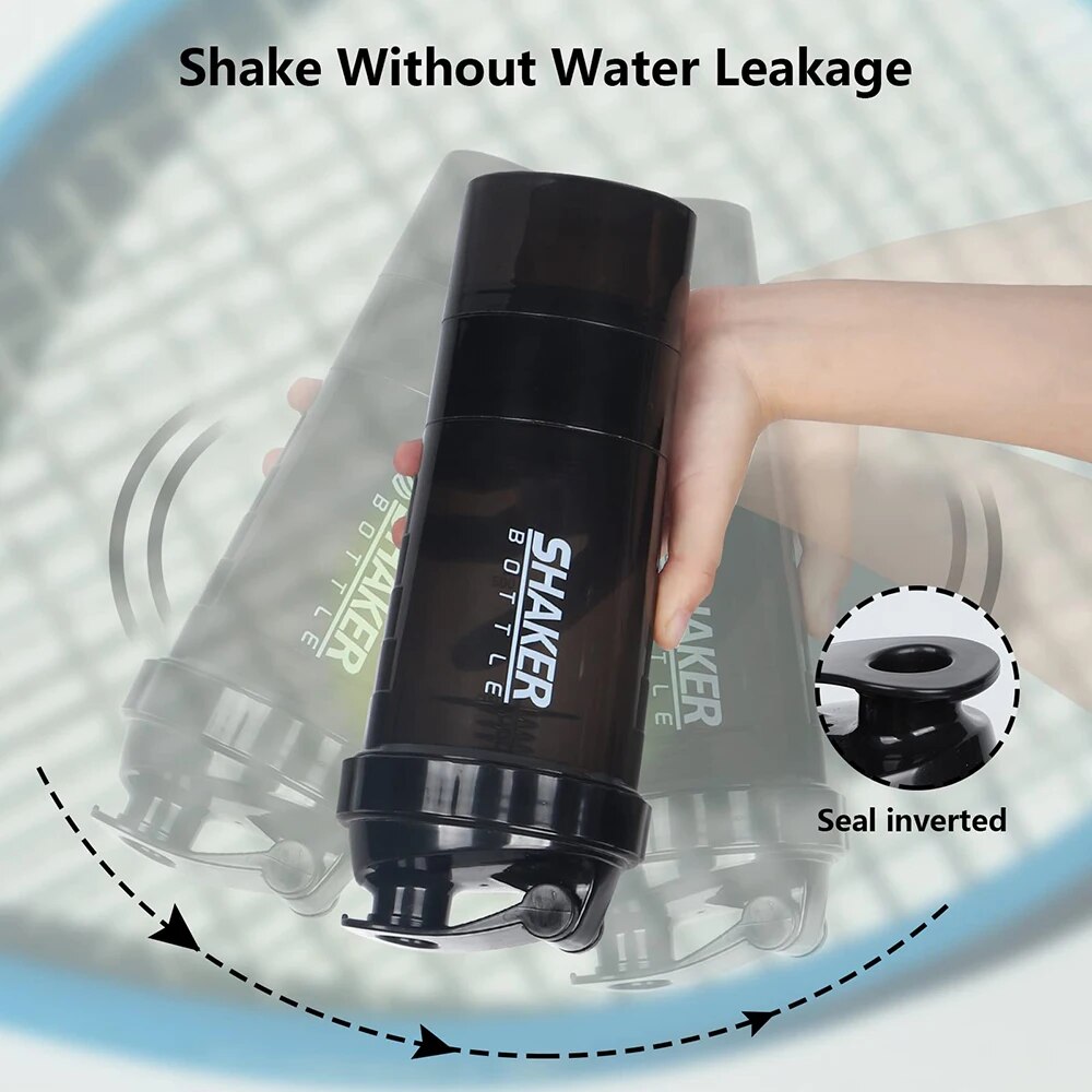 3 Layers Shaker Protein Bottle - Whey Protein Isolate avaliação e preço