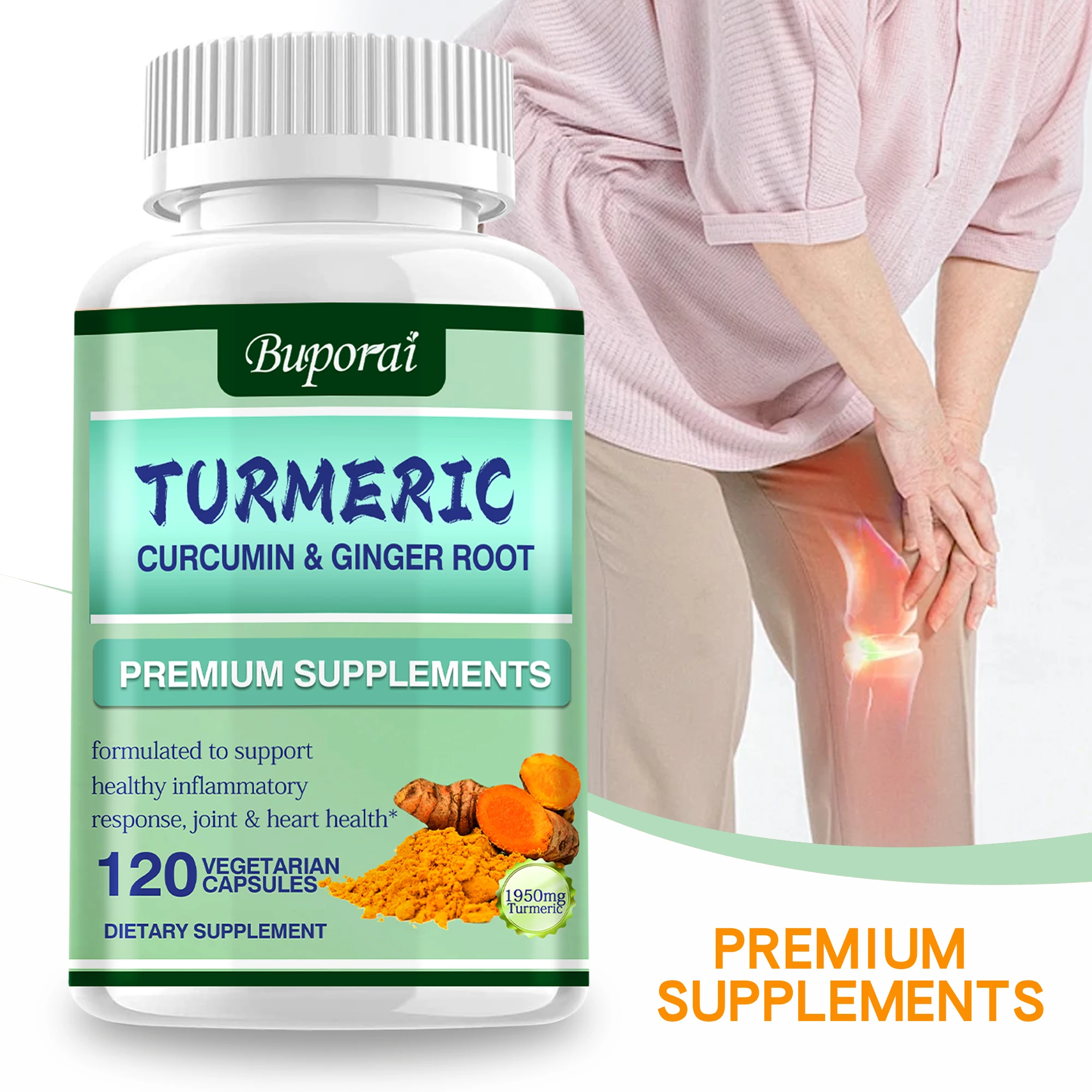 Turmeric Curcumin + Ginger Roo - Turmeric Curcumin Capsule avaliação e preço