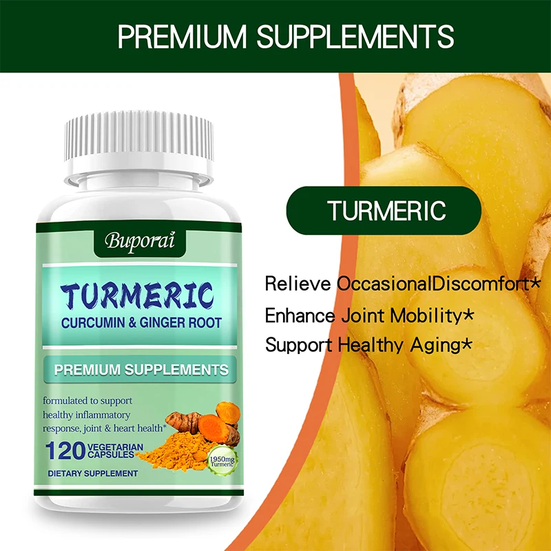 Turmeric Curcumin + Ginger Roo - Turmeric Curcumin Capsule avaliação e preço
