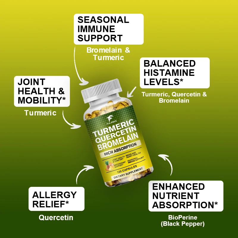 Turmeric Quercetin Bromelain C - Turmeric Curcumin Capsule avaliação e preço