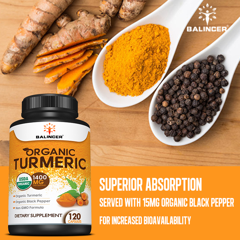 Organic Turmeric with Black Pe - Turmeric Curcumin Capsule avaliação e preço