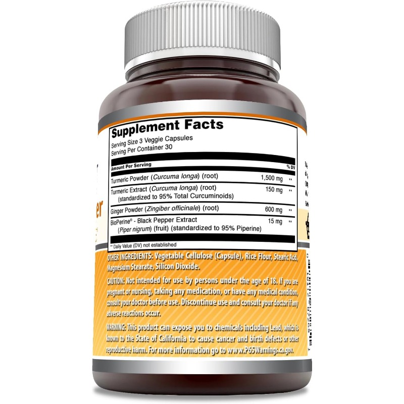 Turmeric, Curcumin, and Ginger - Turmeric Curcumin Capsule avaliação e preço
